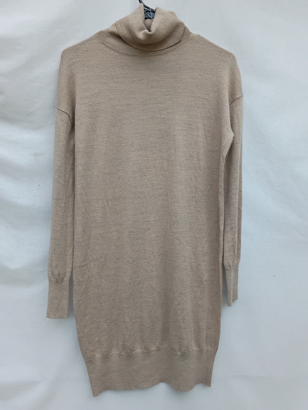 Daniel Cremieux Cream Beige Turtleneck Sweater Dress Wool Blend Minimalist XS